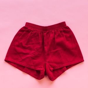 Vintage 70s red gym shorts
